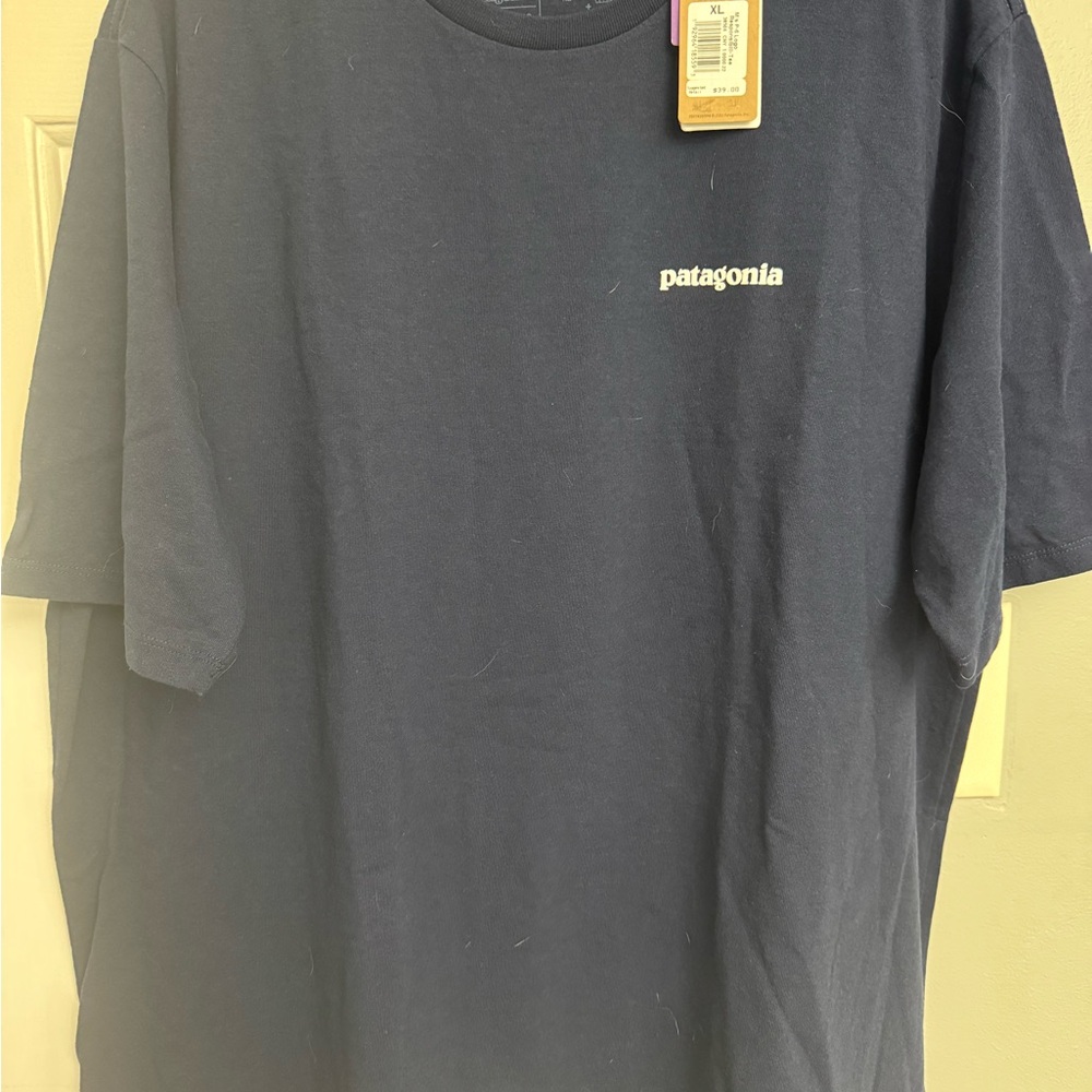 Patagonia Blue Short Sleeve Tee Classic Crew Neck